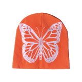 Orange Creamsicle Butterfly Beanie