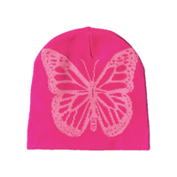 Raspberry Sorbet Butterfly Beanie